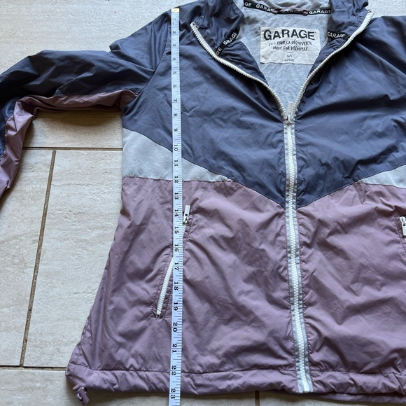 Garage color block hooded windbreaker size L - Picture 4 of 7